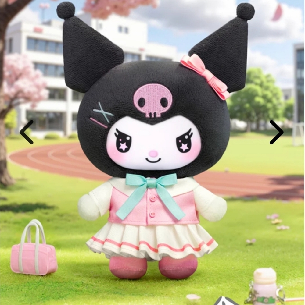 KUROMI School Life & Plush Pendant NIB - Pink White